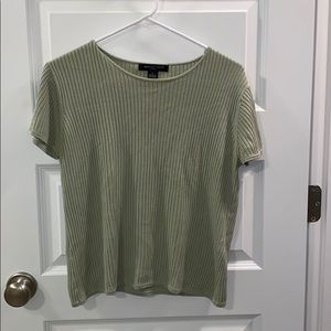 august silk green ribbed t-shirt